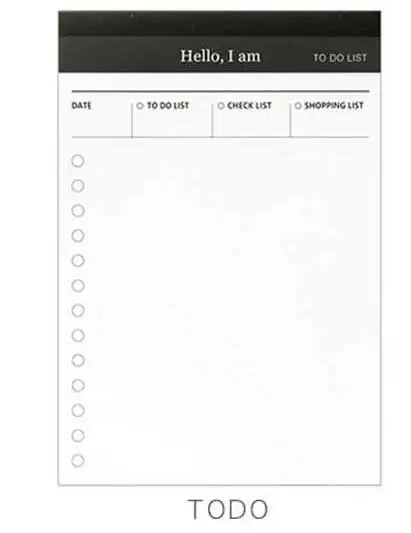 Практичные блокноты для заметок, самоклеящиеся ежедневник, офисный стол, проверка, список, блокнот, школьные офисные канцелярские принадлежности, 50 пагов - Цвет: TODO