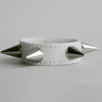 

[wamami] 16-7# 1pc White Synthetic Leather Rivet Neck Strap/Belt 1/4 MSD AOD BJD Dollfie