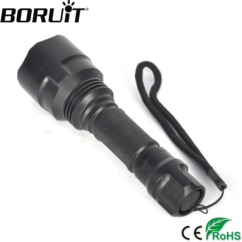 

BORUiT 2000LM C8 XML T6 LED Tactical Flashlight Aluminum 5-Mode Torch Hunting Camping Flash Light Portable Lantern 18650 Battery