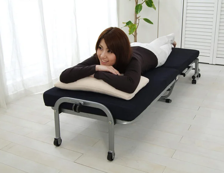 Japanese Modern Lazy Metal Folding Bed With Mattress Bedroom Furniture Portable Platform Bed Reclining Single Sleeping Futon Bed Japanese Modern Lazy Metal Folding Bed With Mattress Bedroom Furniture Portable Platform Bed Reclining Single Sleeping Futon Bed