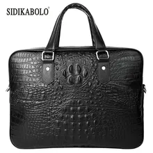 Мужские портфели из натуральной кожи с узором «крокодиловая кожа», сумка через плечо, сумки, мужские деловые портфели, повседневная мужская сумка для ноутбука
