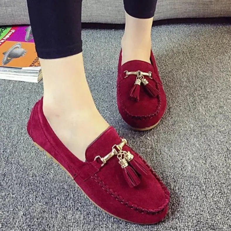 2016 New Tassel Flats Women Four Seasons 2016 Casual Shoes Women Flat ...