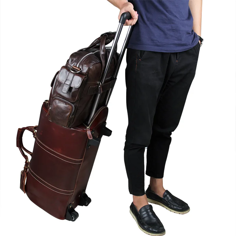Винтажный Мужской портфель из натуральной кожи кофейного цвета, мужские сумки-мессенджеры, деловая дорожная сумка, портфель# M7219