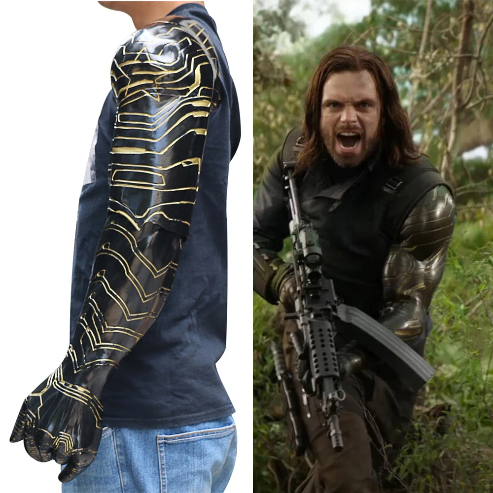 2018 новый зимний солдат Arm Bucky Barnes Броня Косплей Костюм Хэллоуин