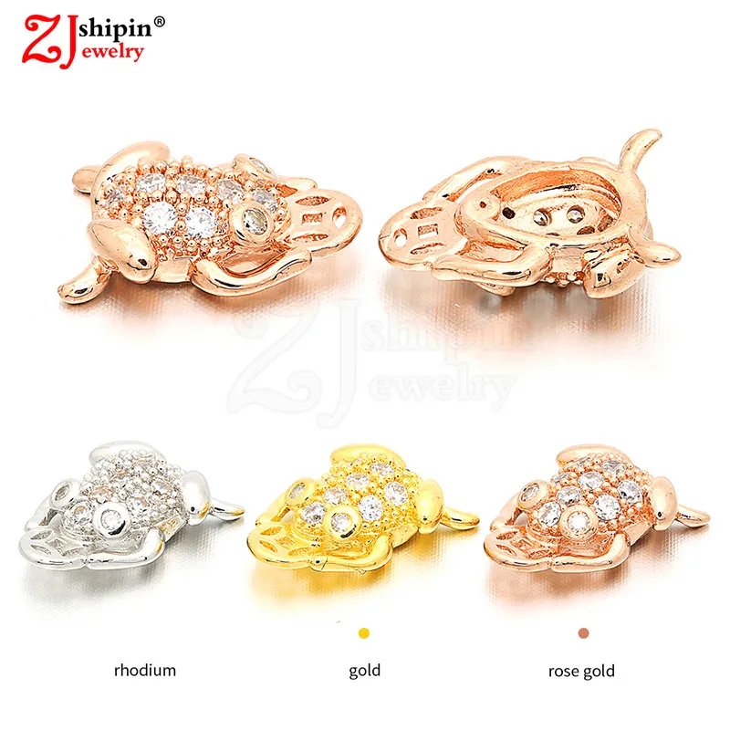 

2018 Fashion Toad Cubic Cubic Zirconia CZ Micro Inlay Necklace Pendant Jewelry Accessories DIY Making Bracelet Pendant Earrings