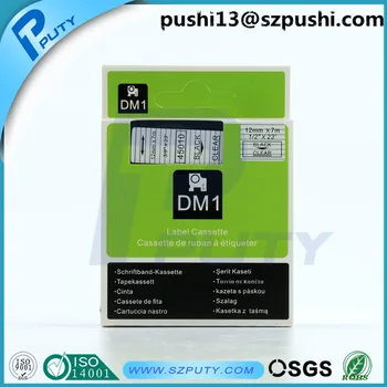 

Black on Clear Label Cartridge 43610 40910 45010 D1 Label Tape Cassette 45800 53710 Compatible for Dymo Printer