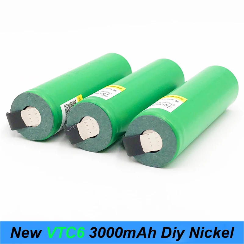 us18650vtc6 vtc6 30a 18650 3000mah батареи полоски для пайки для аккумуляторной отвертки Аккумуляторный аккумулятор s11