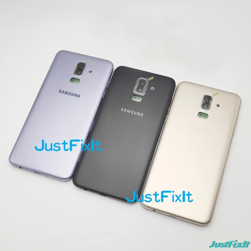 Для SAMSUNG Galaxy J8 J800 J800F Задняя крышка батареи Дверь стеклянная корпуса чехол замена
