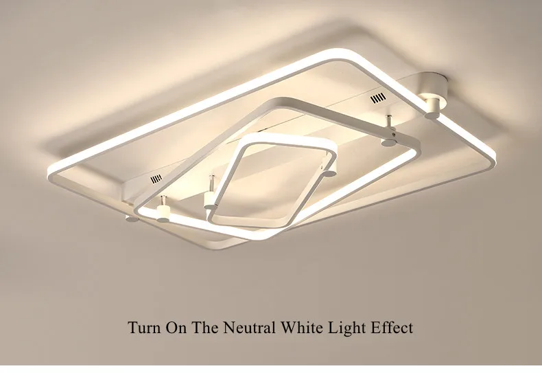 square art deco led ceiling lamps bedroom living room 10