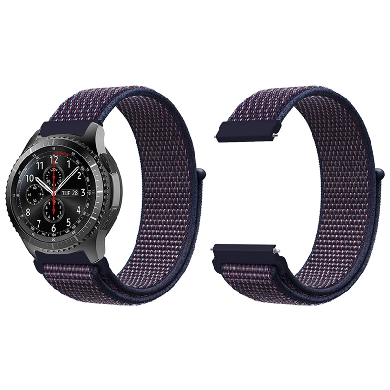 22 мм нейлоновый плетеный браслет на запястье быстро подходит ремешок для samsung Galaxy Watch 46 мм SM-R800/Galaxy Watch 46 SM-R810 мм/gear S3 Смарт часы