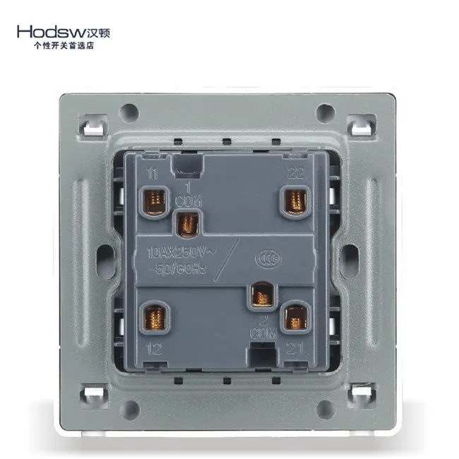 Retro Wall Switch 2 Gang 2 Way  White Light Switch Panel 10A AC110-250V interrupteur mural (4)