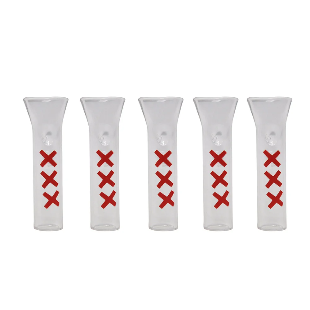 5PCS Cone Smoking Mouth-tips Glass Reusable Filter Tips Mouth-tips Glass Cone Artist Mouth Tips - Цвет: AC001-T-XXX(5PCS)