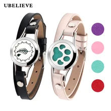 Нержавеющая сталь эфирное масло браслет Мужчины лист Desingn ручной работы Регулируемая Многослойная кожаная веревка старинные амулетные браслеты