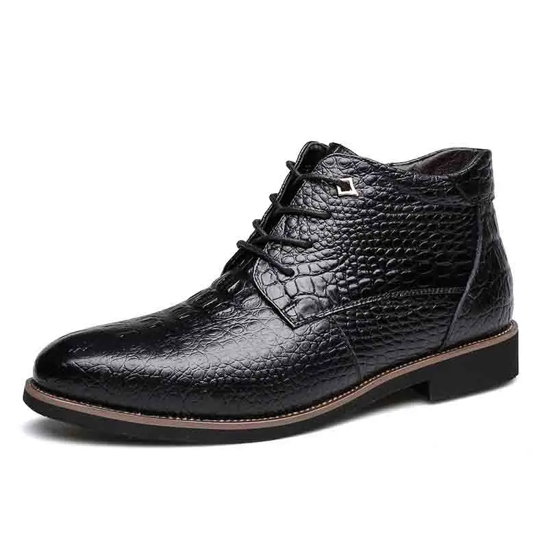 YIQITAZER/Новинка года; зимние мужские ботинки из натуральной кожи; модные мужские ботинки в стиле милитари; Мужская обувь размера плюс