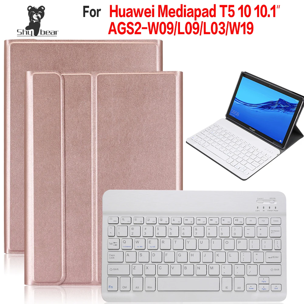 Из искусственной кожи чехол для huawei Mediapad T5 10 10,1 AGS2-W09/L09/L03/W19 Съемный Bluetooth клавиатура чехол Чехол