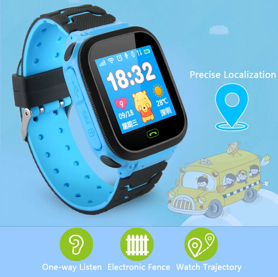 SALFRESA Children Waterproof Smart Watch HD Camera Kids SOS Localization Tracker Electronic Fence Smart Bracelet SIM Card Call-5