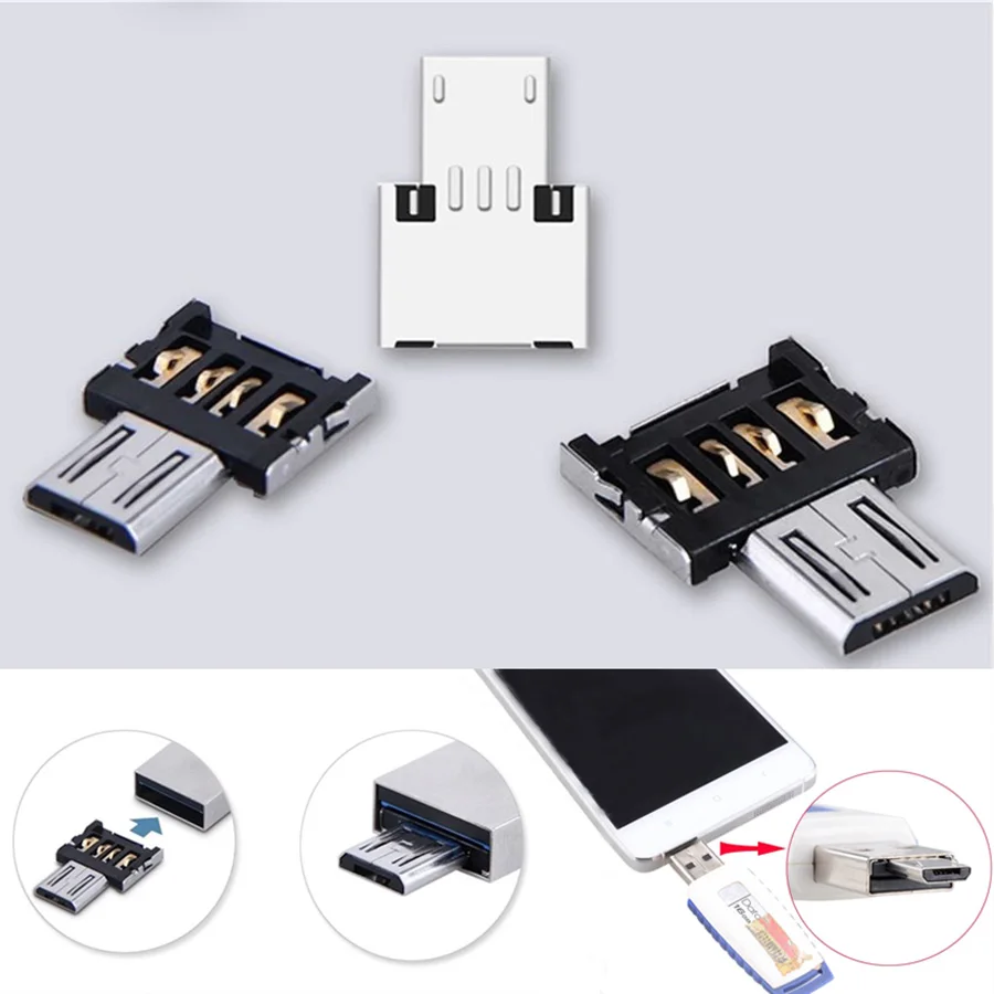 10PCS/LOT OTG Adapter For usb flash drives Pen Drive Mobile Phone