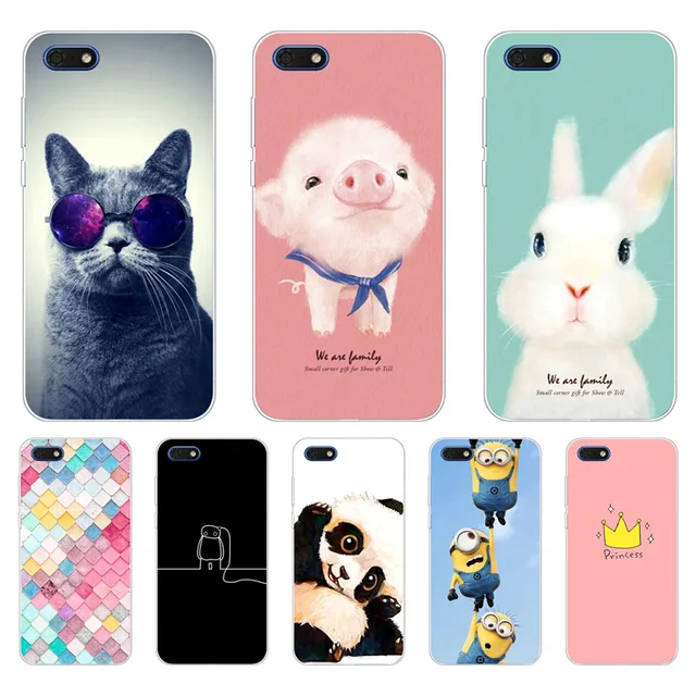 Special Offers Huawei y5 prime 2018 Case,Silicon Painted animals Painting Soft TPU Back Cover for Huawei y5 2018 protect Phone cases shell