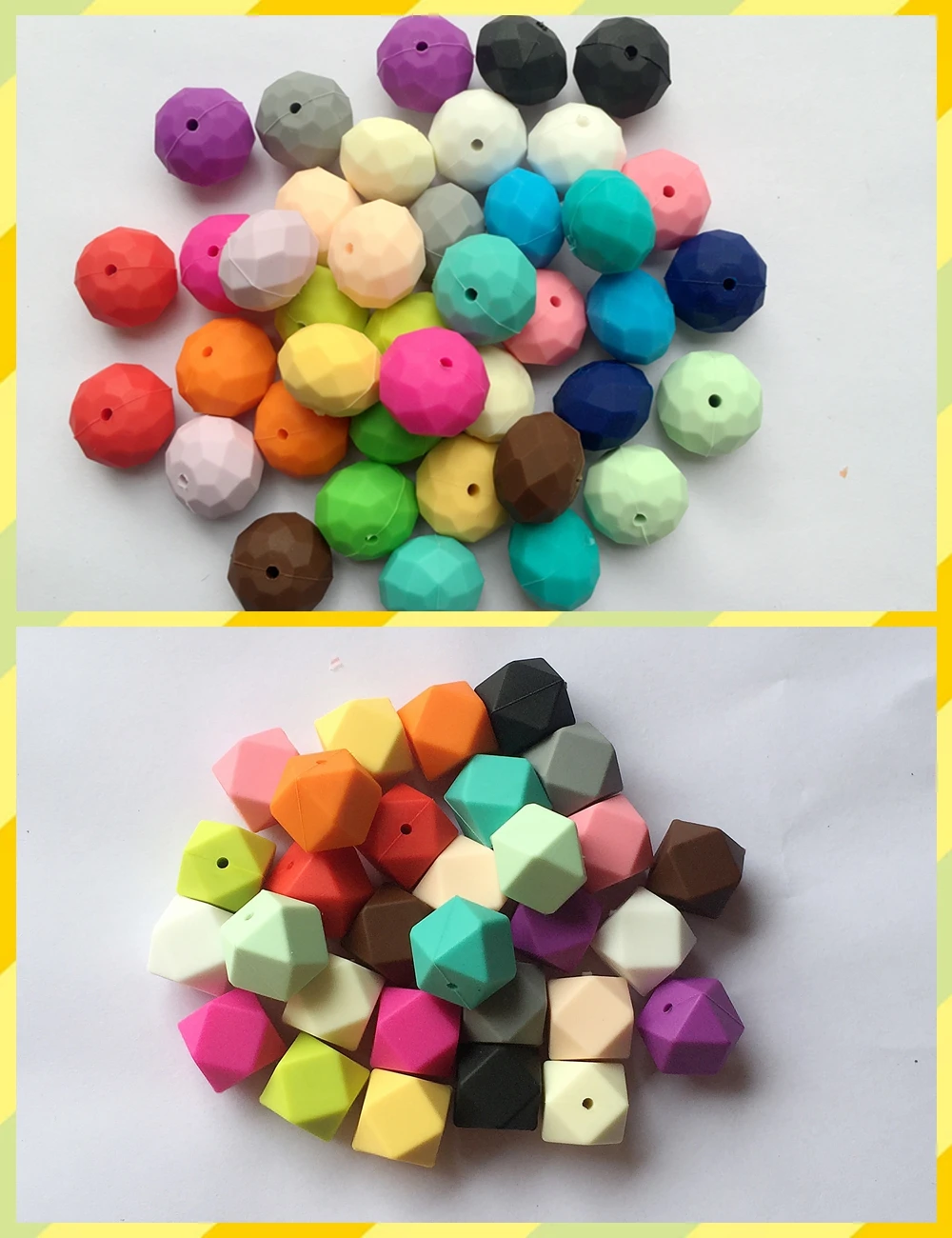 2 IN 1 DIY silicone necklace chew baby loose beads Silicone pomegranate