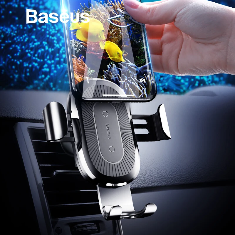 Baseus Car Mount Qi Wireless Charger For iPhone X 8 Plus Quick Charge Fast Wireless Charging Car Holder Stand For Samsung S9 S8 Baseus Car Mount Qi Wireless Charger For iPhone X 8 Plus Quick Charge Fast Wireless Charging Car Holder Stand For Samsung S9 S8