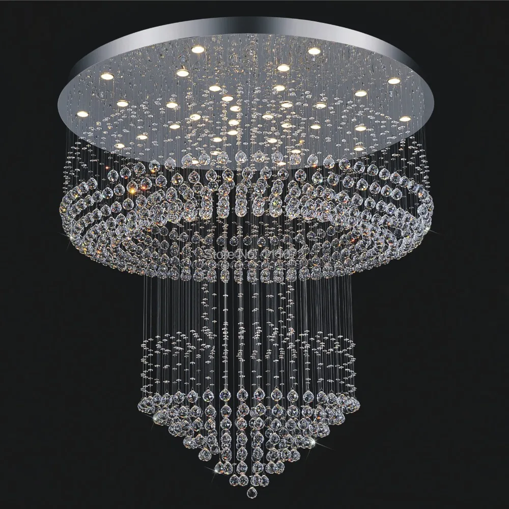 Large Modern Crystal Chandelier Lighting Hotel Light Dia80 H200cm Large Modern Crystal Chandelier Lighting Hotel Light Dia80 H200cm Re Led Lamp In Chandeliers From Lights On Aliexpress Alibaba