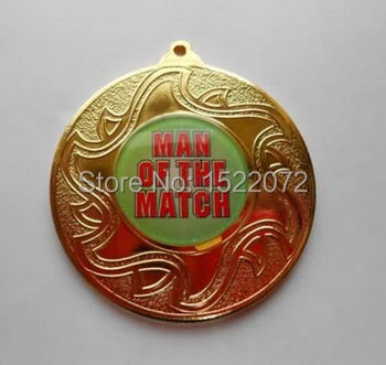 

CHEAP POPULAR MAN OF THE MATCH AWARD /WITH A METAL MEDAL AND RIBBON SUITS ANY SPORT LOW PRICE CUSTOM GOLD PRINT MEDALS