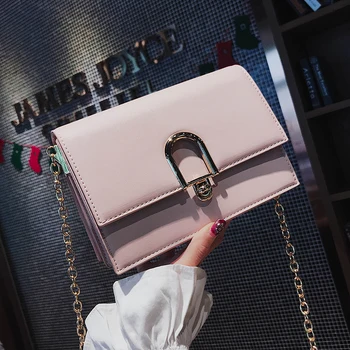 

2018 New Fashion Small Square bag Women's Designer Handbag High quality PU Leather Women bag Chain Tote Shoulder Messenger bags