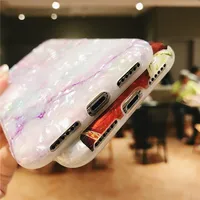 מקס xr x מקרה שיש מבריק עבור iPhone 7 X 11 Case תבנית גליטר הקונכייה סיליקון כיסוי לאייפון 6S 7 8 פלוס X XR XS מקס 11 Pro Case 11 (5)