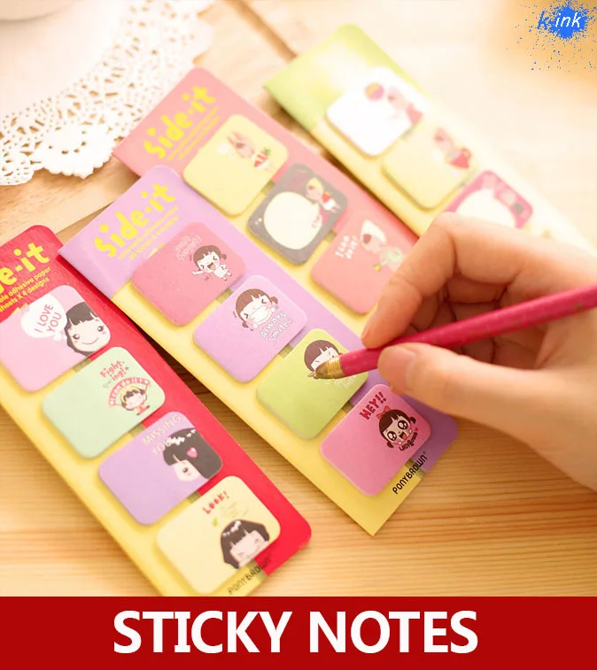 Kawaii biscuit girl sticker memo pads as planner memo , cute little