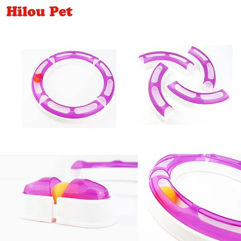 Funny Cat Pet Kitten Track and Ball Toys Chase Game Orbit Balls Scrathing Cat Toy Funny Cat Pet Kitten Track and Ball Toys Chase Game Orbit Balls Scrathing Cat Toy