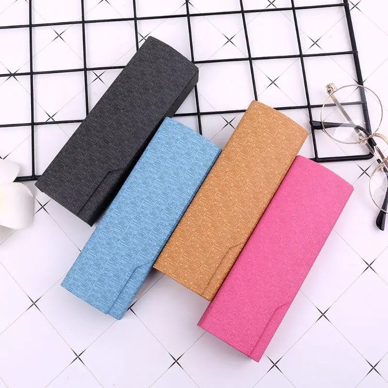 

Men Women Simple Spectacle Sunglasses Box Square Handmade Glasses Case Eyewear Box