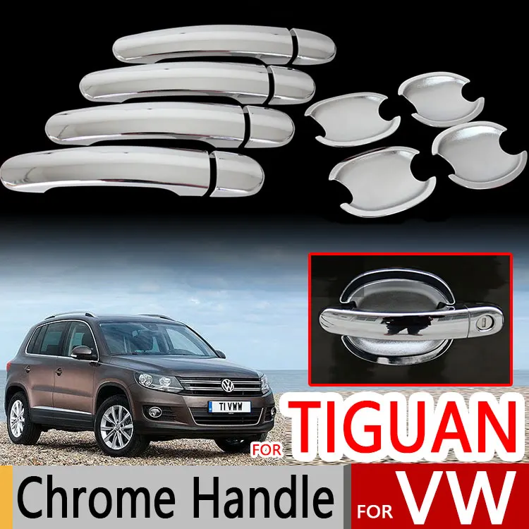 Хромированные накладки на дверные ручки для VW Tiguan 2007 2016 Volkswagen автомобильные