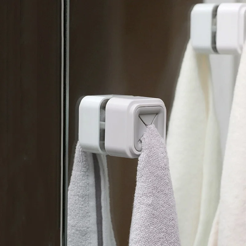 

Kitchen Storage Hand Towel Racks Wash Cloth Clip Holder Dishcloth Storage Rack Towel Rag Hook Clip Bathroom Adhesive Kitchen