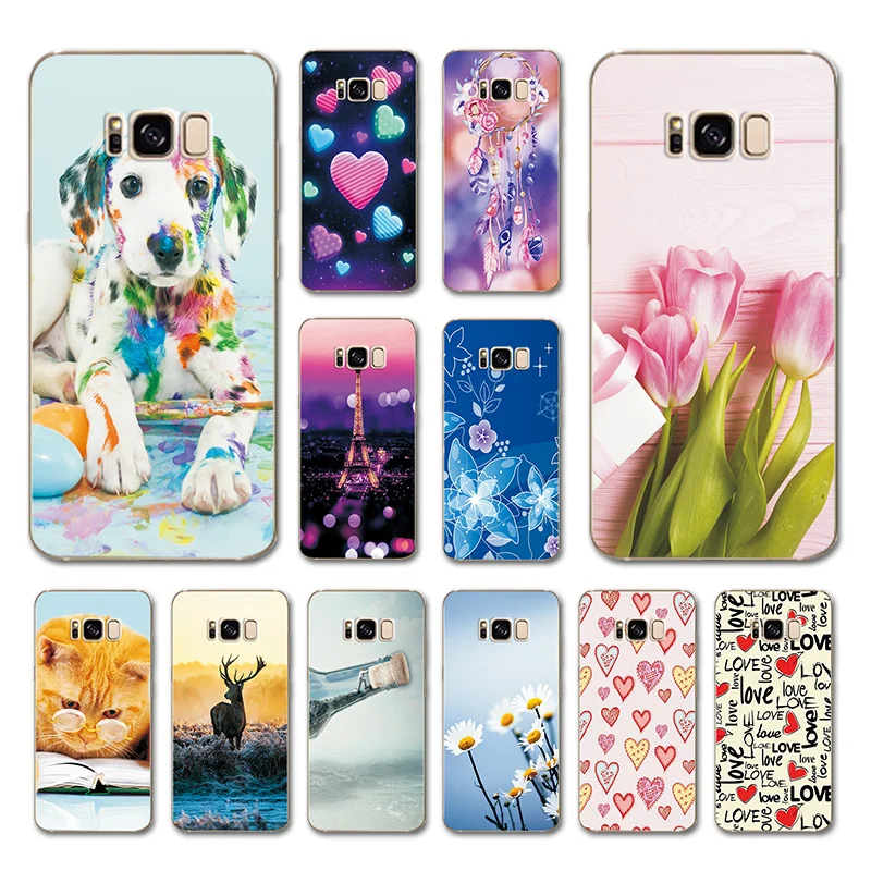 

S10 Lite Phone Case S9 S8 S10 Plus Love Heart Back Cover For Samsung Galaxy S8 S9 Cute Style Cases Capa S7 S6 Edge Shell Coque