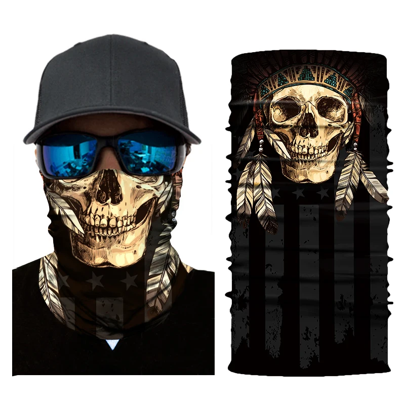 Motorcycle Biker Mask Face Shield Balaclava Mask Skull Face Masks Ghost Cycling Ski Bandanas Mascara Moto Motosiklet Mask - Цвет: 107