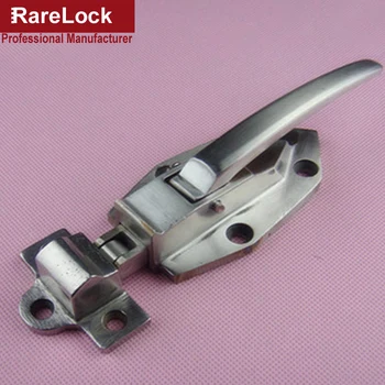 

Rarelock Cold Storage Lock Oven Locks Stainless Handle for Cabinet Equipment Spring Lock DIY Hardware Accessory a