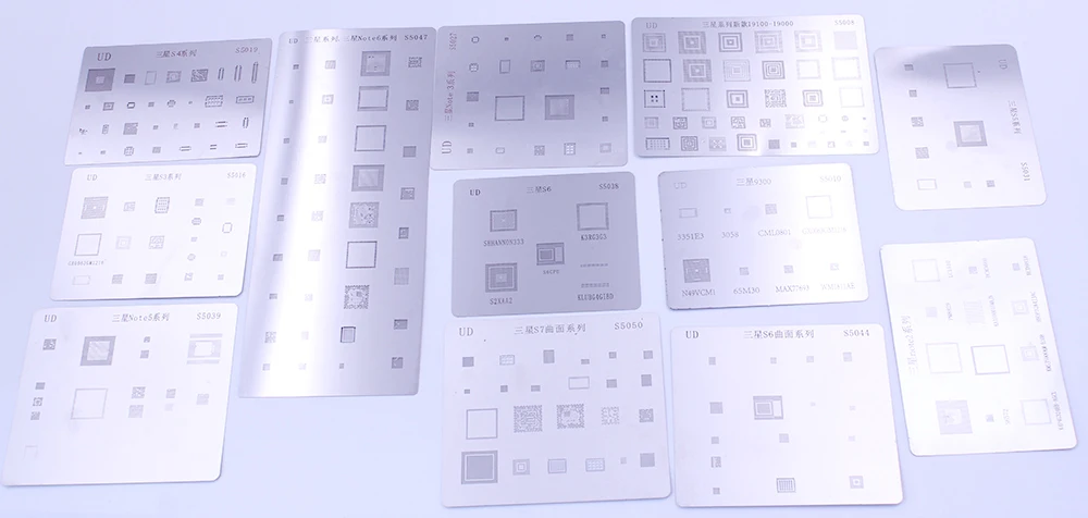 12 шт./лот микросхема наборы трафаретов для пайки BGA Набор для пайки шаблон samsung Galaxy S3 S4 S5 S6 S7 S8 NOTE3/4/5/6 паяльная Ремонт