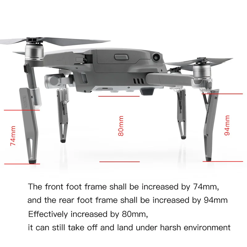 80mm heighten extended landing gear spring shock absorber legs for dji mavic 2 zoom pro drone Accessories  1 (15)