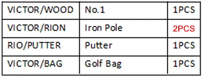 Golf clubs (9)