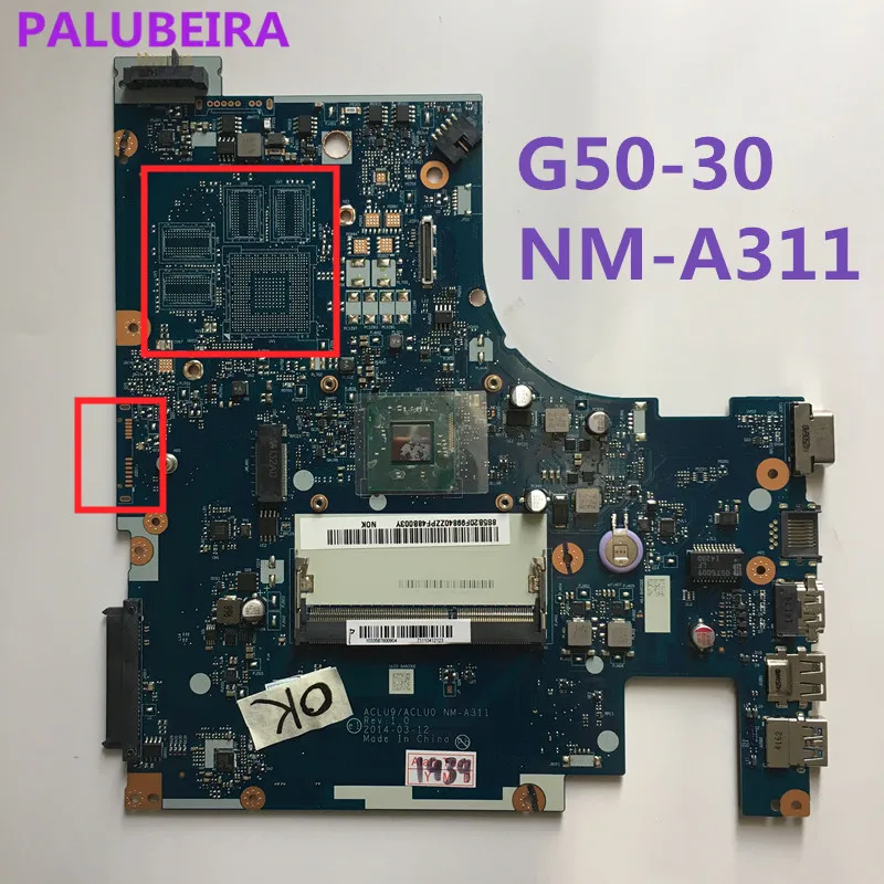 PALUBEIRA для ACLU9 / ACLU0 NM A311 материнская плата ноутбука Lenovo G50 30 с ЦПУ