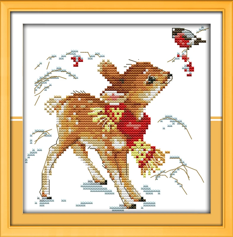 

Deerlet, counted printed on fabric DMC 14CT 11CT Cross Stitch kits,embroidery needlework Sets, Home Decor