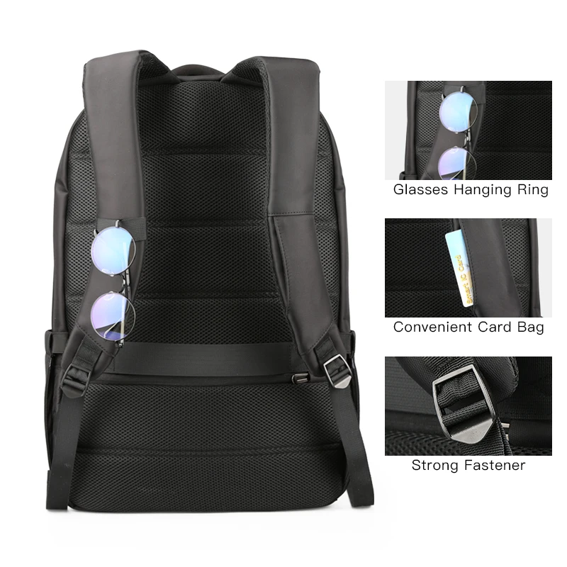 Kingsons большой емкости USB порт Зарядка для мужчин 17 дюймов ноутбук рюкзаки для подростков Мода Мужской Mochila досуг путешествия рюкзак