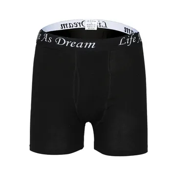 

Cotton Antibacterial Comfortable Long Leg open Bulge Pouch Men's high-rise Boxers Sweat Shorts Male Underpants Man Underwear