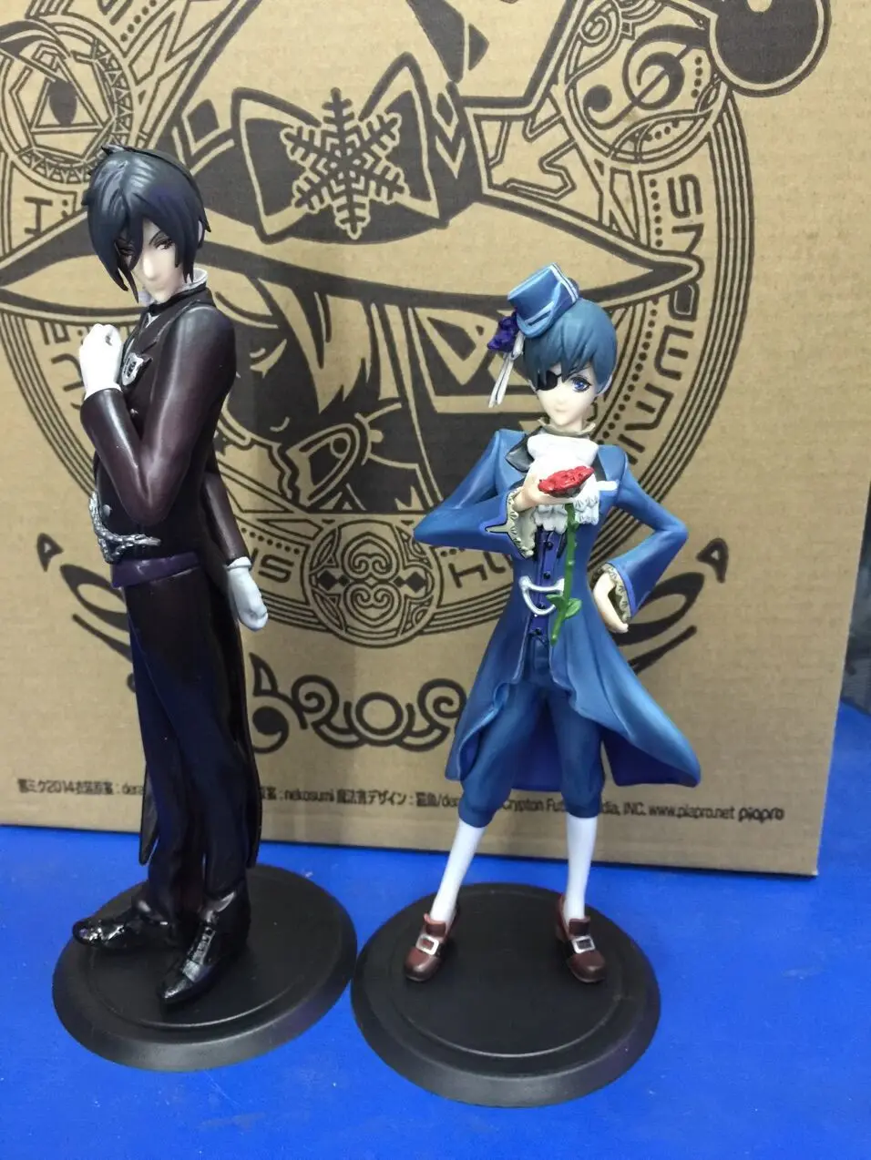 

2pcs/set Black Butler Ciel Phantomhive Sebastian PVC Doll Action Figure Model Toy