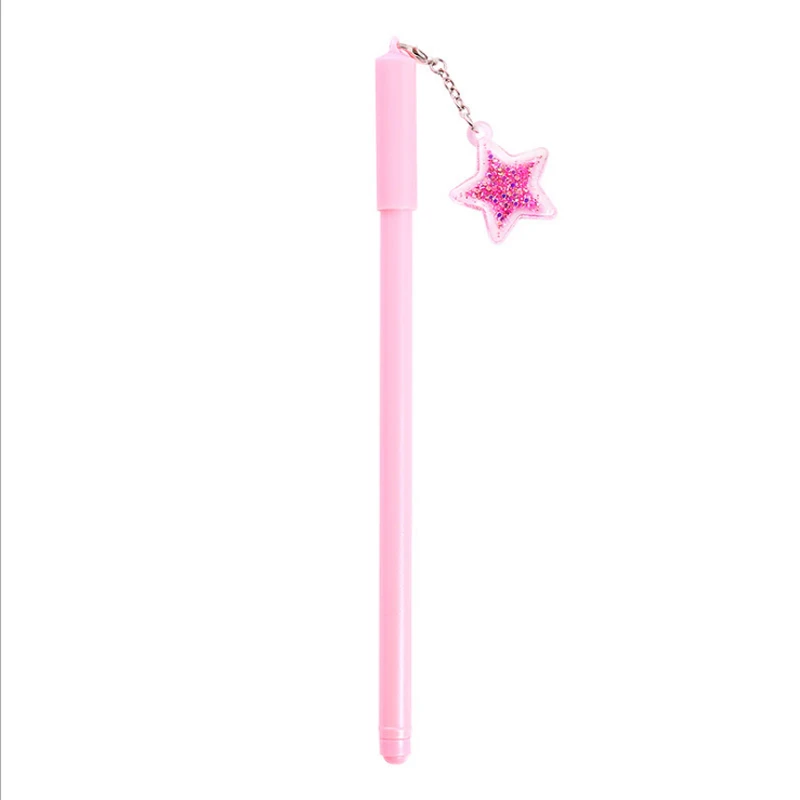 1 Pcs/Lot Pink Star pendant gel pen kawaii stationery writing pens canetas material escolar office school supplies