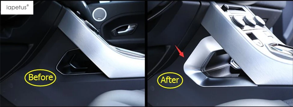 

Lapetus Accessories For Range Rover Evoque 2012 - 2018 Matte Style Central Control Storage Lattice Frame Molding Cover Kit Trim