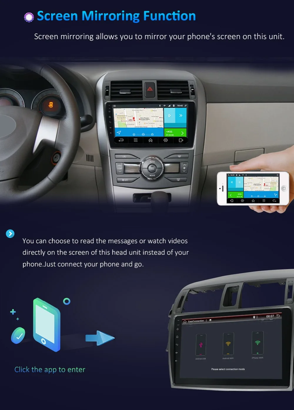 Clearance For Toyota Corolla Android 8.1 Car Multimedia player Gps Navigation radio car free built-in map+rear camera support OBD TPMS DAB 6 Clearance For Toyota Corolla Android 8.1 Car Multimedia player Gps Navigation radio car free built-in map+rear camera support OBD TPMS DAB 6
