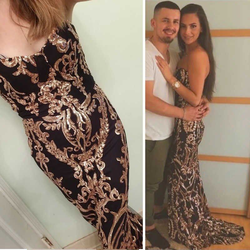 Платье Русалка без бретелек с открытой спиной и блестками|maxi dress|mermaid maxi dressparty dresses