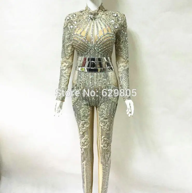 rhinestone jumpsuit prom