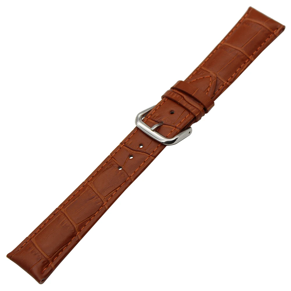 Pulseira de Couro Genuíno para Tissot Pulseira de Relógio Pulseira de Pulso Longines Mido Hamilton Fivela 14 16 17 18 19 20 21 22 23 24mm Aço